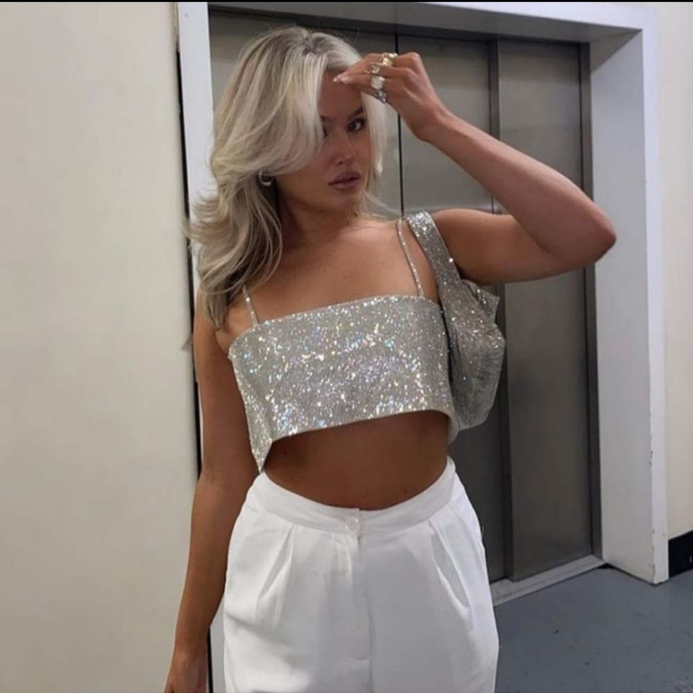 Zara Shimmery crop top - Picture 2 of 15
